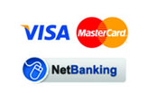 we accept MasterCard, Visa and Net Banking