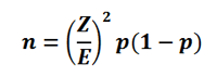 sample size formula 